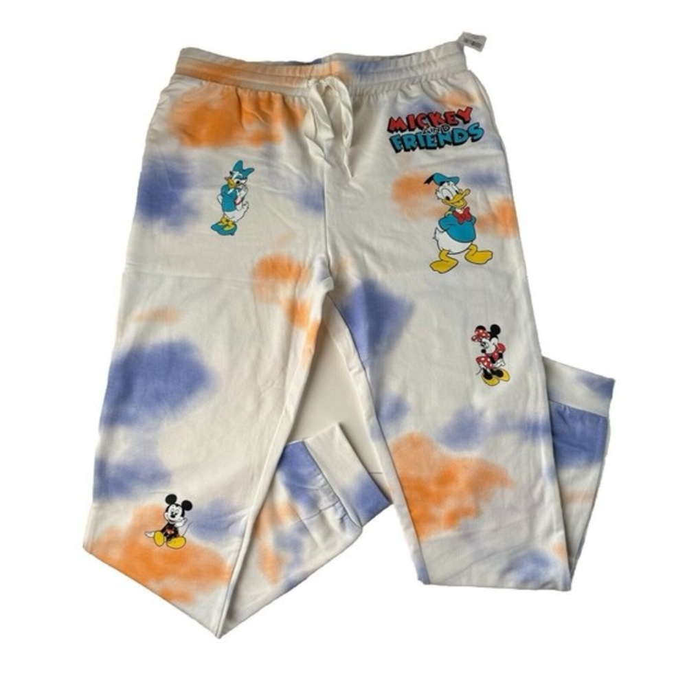 Disney Tie Dye Thin Sweatpant Joggers Mickey & Friends Women's Size S & M NWT